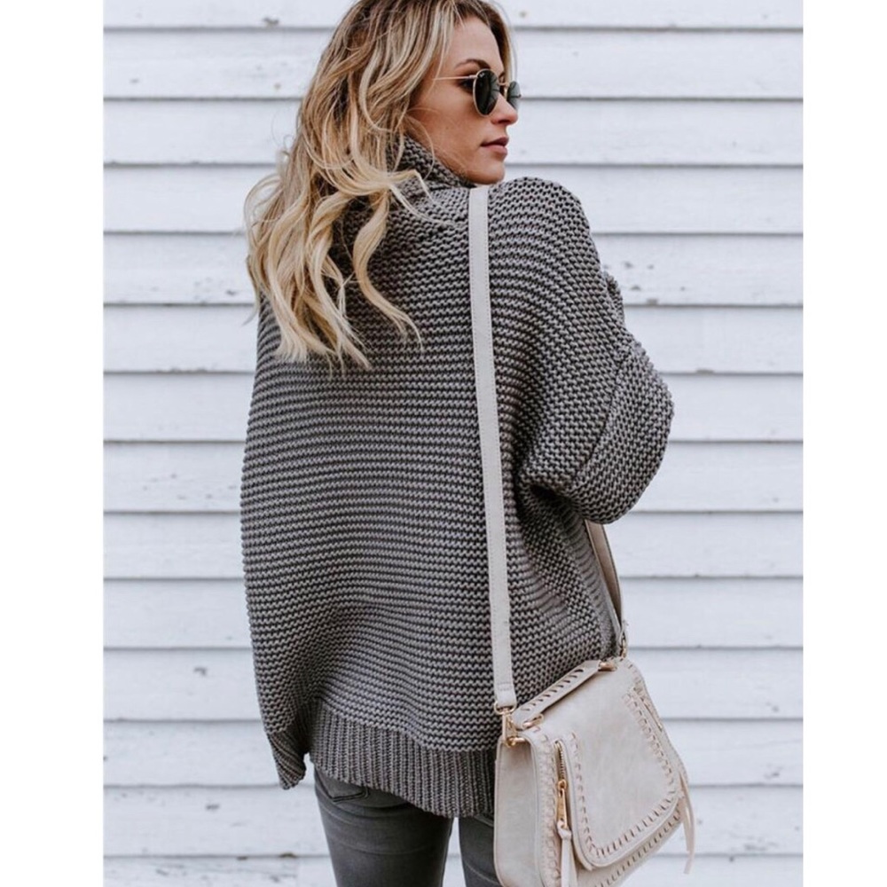 ✨HP! ✨Slate Gray Chunky Knit Sweater✨ - Picture 2 of 8